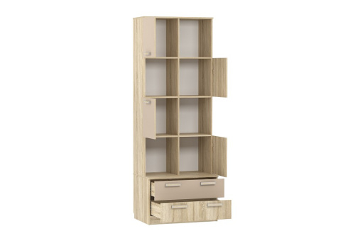 Акварель НМ 013.10 М Шкаф комбинированный Капучино/Дуб сонома, Дуб Сонома. Фото №2