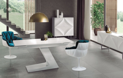 Обеденный стол DUPEN DT-21 Раскладной Белый фото Обеденный стол DUPEN DT-21 Раскладной Белый. Фото №5