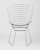 Стул обеденный Bertoia хромированный с белой подушкой фото Стул обеденный Bertoia хромированный с белой подушкой. Фото №6