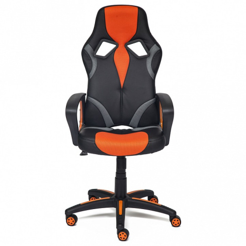 Компьютерное кресло Runner, кож.зам/ткань, черный/оранжевый, 36-6/tw07/tw-12. Фото №2