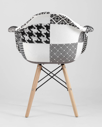 Кресло DSW пэчворк черно-белое. Фото №7