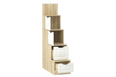 Оливия НМ 011.64 М Стеллаж Белое дерево, Дуб Сонома фото Оливия НМ 011.64 М Стеллаж Белое дерево, Дуб Сонома. Фото №2