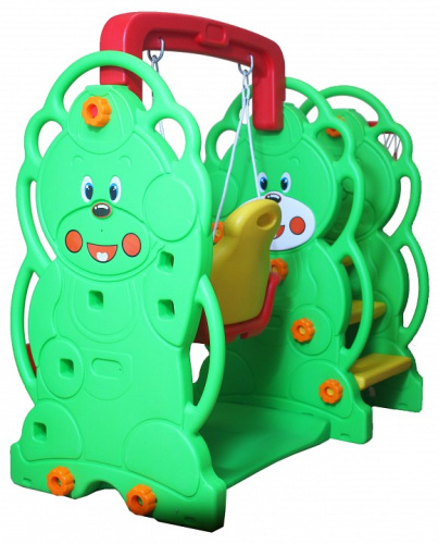 Комплекс игровой Медвежонок, зеленый, красный. Фото №7
