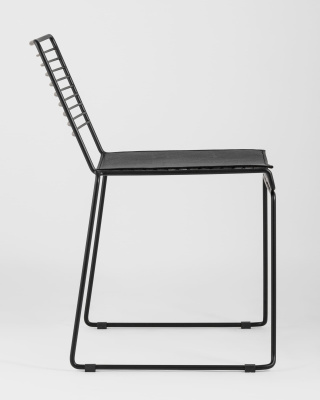 Стул обеденный Danny черный с черной подушкой. Фото